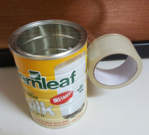 Milk tin for drum set