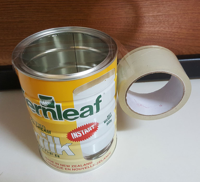 Milk tin for drum set