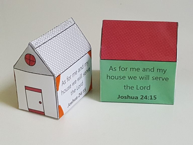 Free As for me and my house Joshua 24:15 Printable Craft