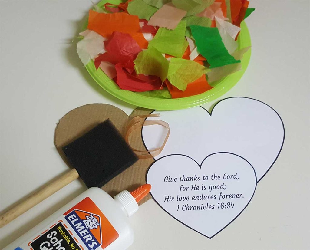 single heart thanksgiving craft