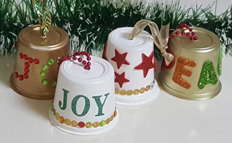 Yogurt Cup Christmas Decorations