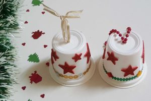 Super Easy 5 Minute Yogurt Cup Christmas Craft For Kids