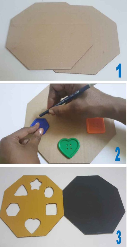 DIY Montessori Shape steps
